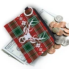 Милый Рождественский Кошелек для монет, чехол для карт, Детский кошелек для монет из полиэстера с Санта-Клаусом и кошелек, чехол для девочек, подарки на Рождество