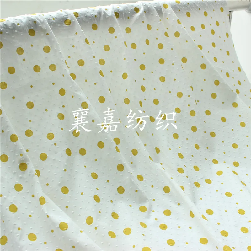 

Cotton cut jacquard classic potty dot fabric for children's wear