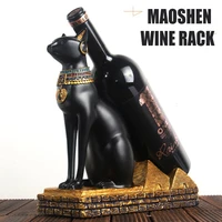 wine rack statue egyptian cat bottle wine holder stand ancient egypt mysterious resin craft for home living room bar c1