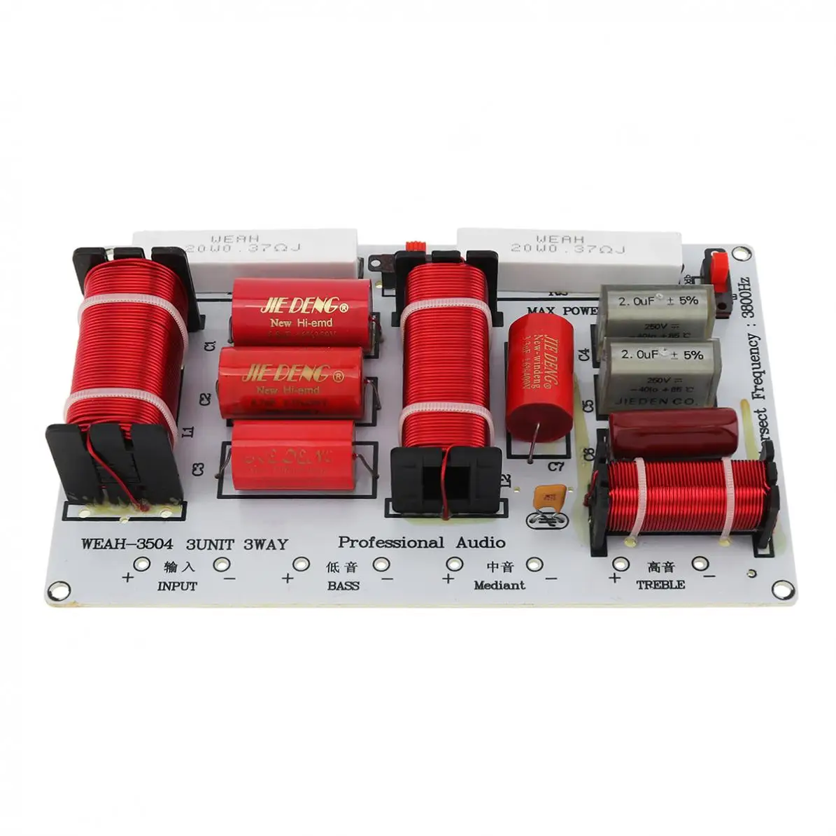350 Вт 3 Way ВЧ басы средние Динамик кроссовер с делителем частоты Фильтр 40 Гц-22 кГц