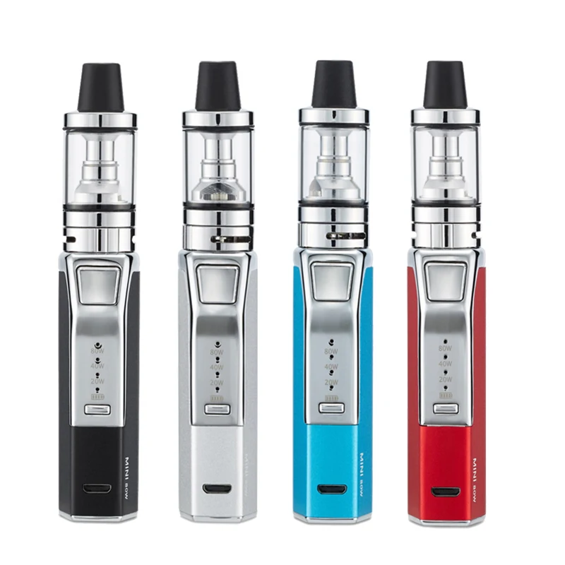 Мини 80 Вт Vape электронная сигарета мод комплект коробка 2200 мАч внутренняя батарея