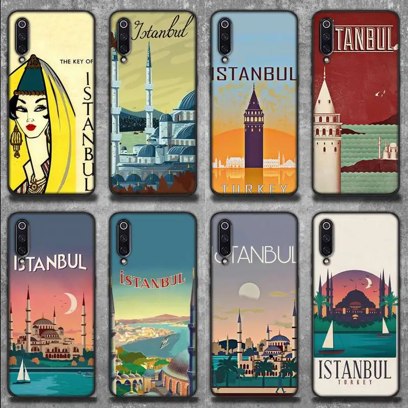 

Turkey Istanbul travel poster Phone Case for Xiaomi mi 6 6plus 6X 8 9SE 10 Pro mix 2 3 2s MAX2 note 10 lite Pocophone F1