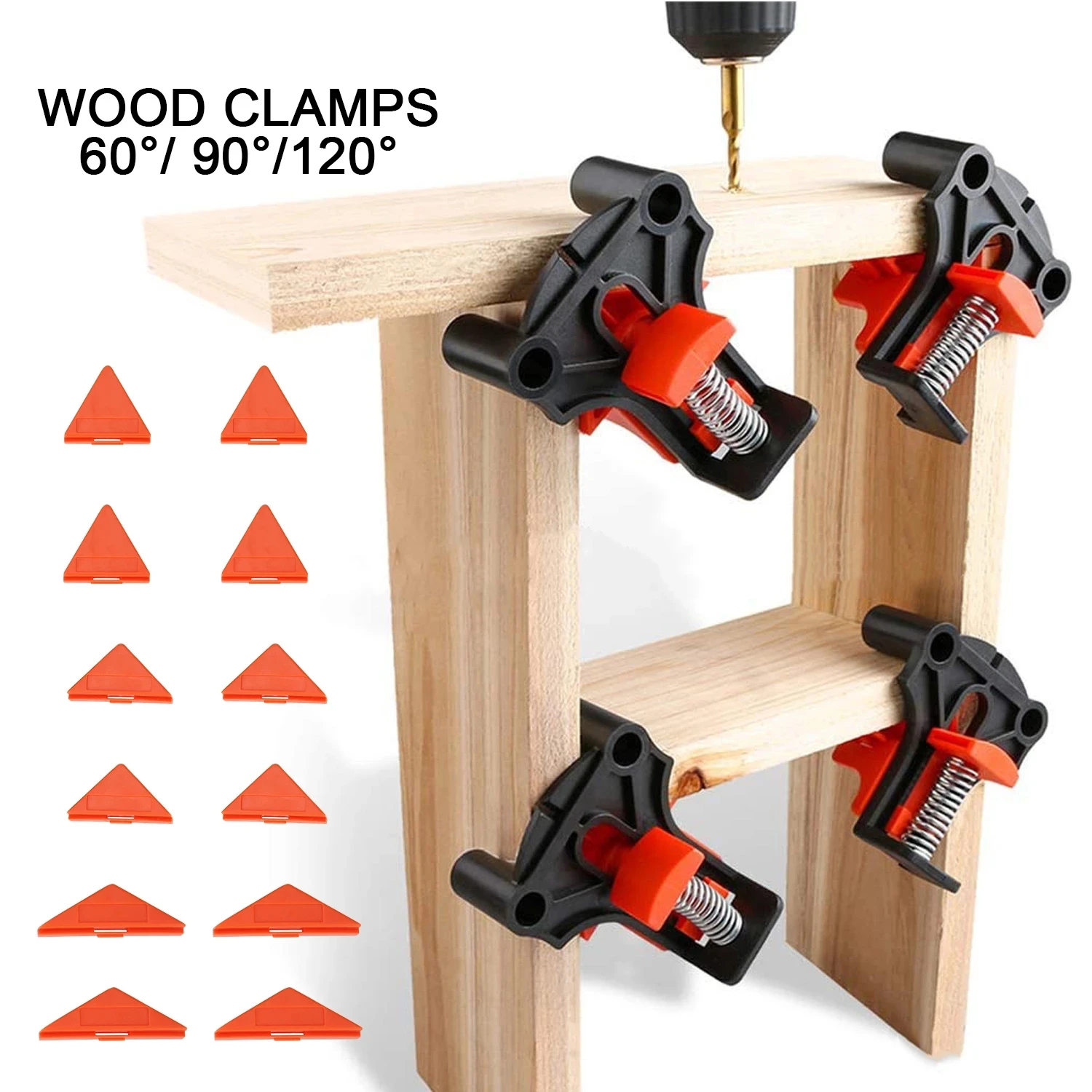 

DIY Corner Fixture Mate Right Angle Clamp Picture Frame Corner Clip 60/90/120 Degree Woodworking Clamp Hand Fixing Clips