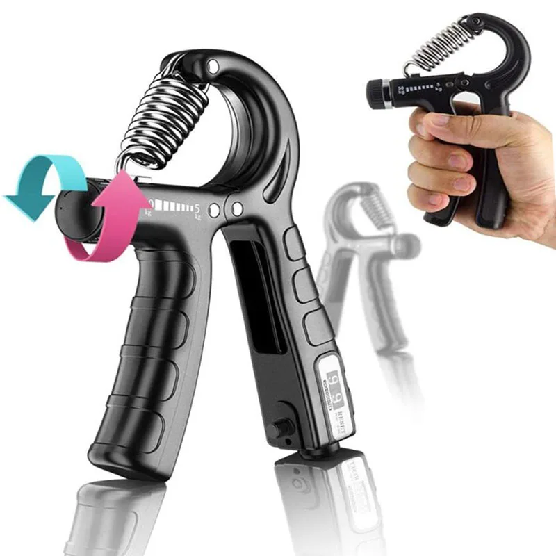 

Hand Grip Strength Trainer Finger Strengthener Wrist Trainer Adjustable Resistance Forearm Exerciser with Counter for Men Women
