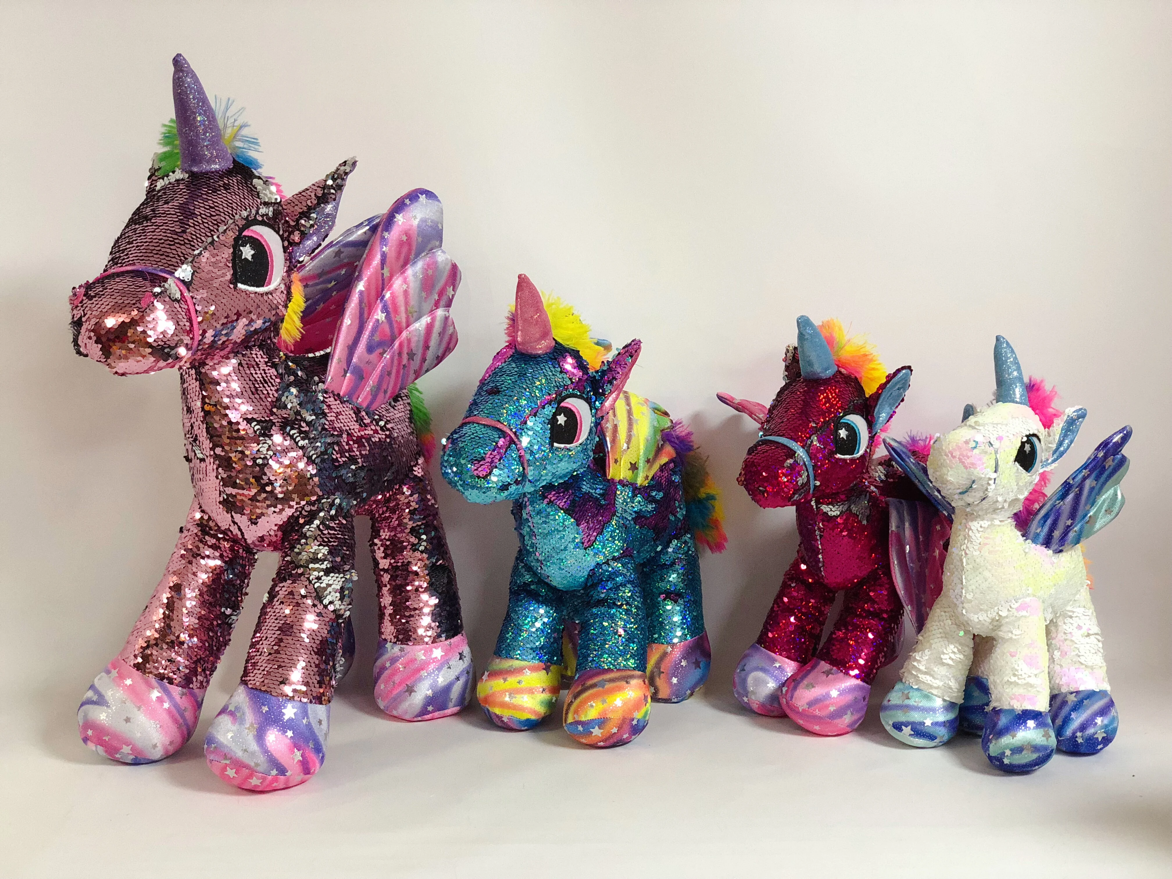 Флип с блестками Единорог 28 см Блестящий набитый единорог плюшевые игрушки