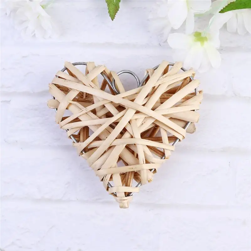 Подвеска из ивового плетения подвески ротанга в форме сердца индивидуальные