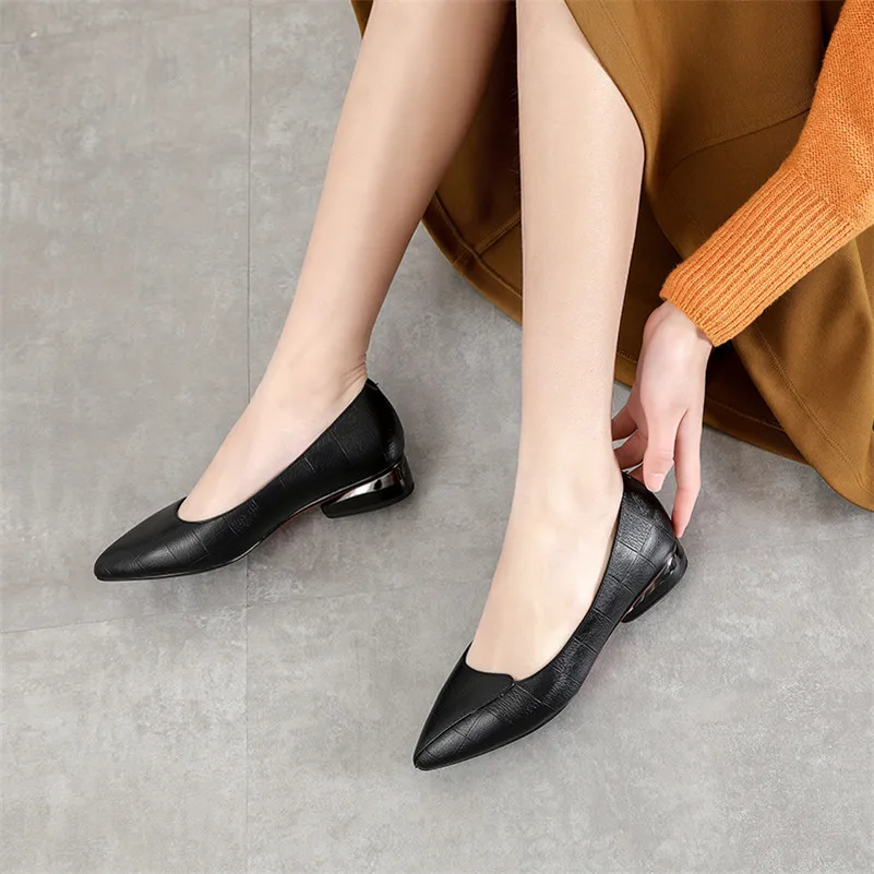 

Meotina Low Heels Women Pumps Fashion Strange Style Heels Shoes High Quality Pointed Toe Shoes Female Footwear Red Size 33-43