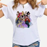 t shirt women summer casual tshirts tees harajuku disney princess party good sisters graphic tops kawaii female t shirt
