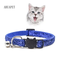 glitter cat colar collar for cats protect collier chat rose katzenhalsband adjustable safety kitten chihuahua pets accessories