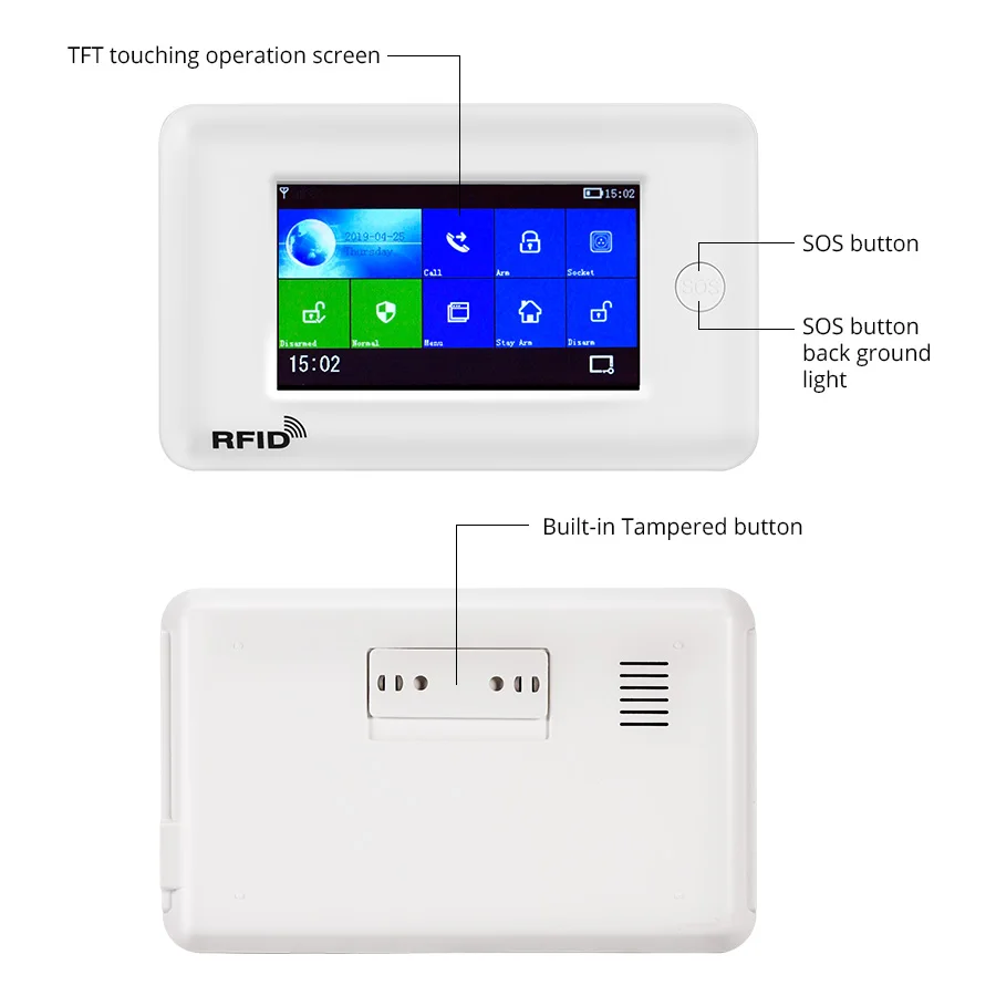 Fuers GSM 3g 2G 433 МГц 4 3 дюймов сенсорный цветной экран беспроводной wifi GPRS RFID приложение