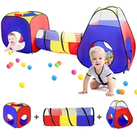 3pc portable kids play tent pop up tents playhouse with baby tunnel children game toy tent outdoorindoor for boys girls gift