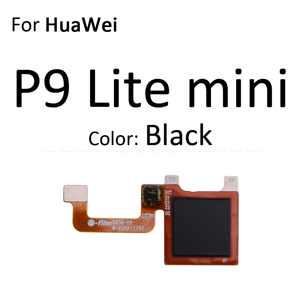 Сканер отпечатков пальцев разъем для Huawei P9 Plus P8 Lite Mini Touch sensor ID Кнопка возврата домой шлейф - Цвет: For P9Litemini Black