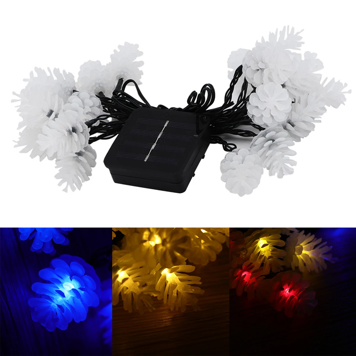 

4.8m 20LED Pinecone Style Solar Powered Waterproof Lights String For Courtyard Garden Pine Cone Outdoor Waterproof Decorative