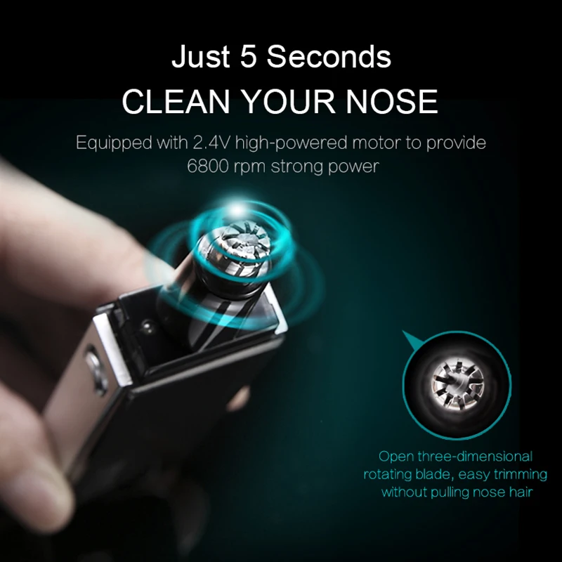 Электрический триммер для бритья носа и ушей Pritech Ультратонкий профессиональный