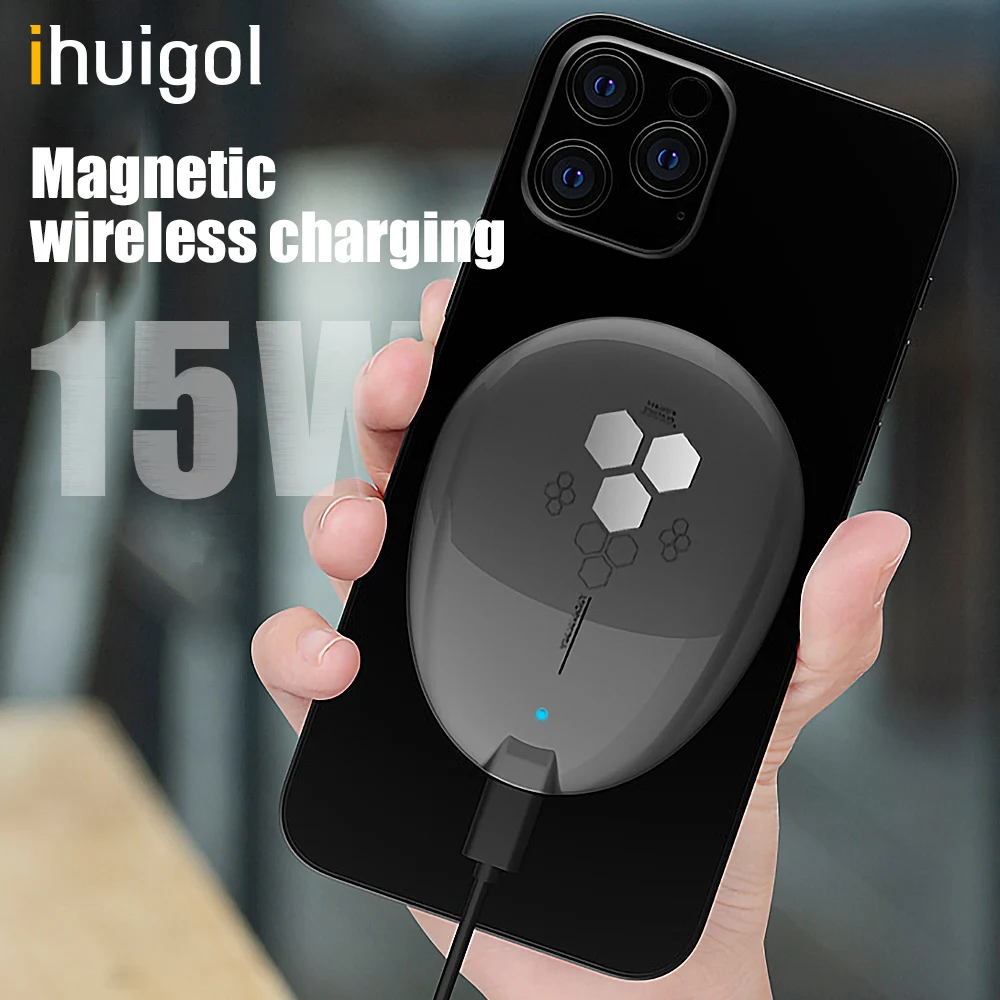 

ihuigol 15W Qi Magnetic Wireless Charger For iPhone 12 Pro Max Mini Fast Charging Dock For Samsung Xiaomi Mag safe Quick Charger
