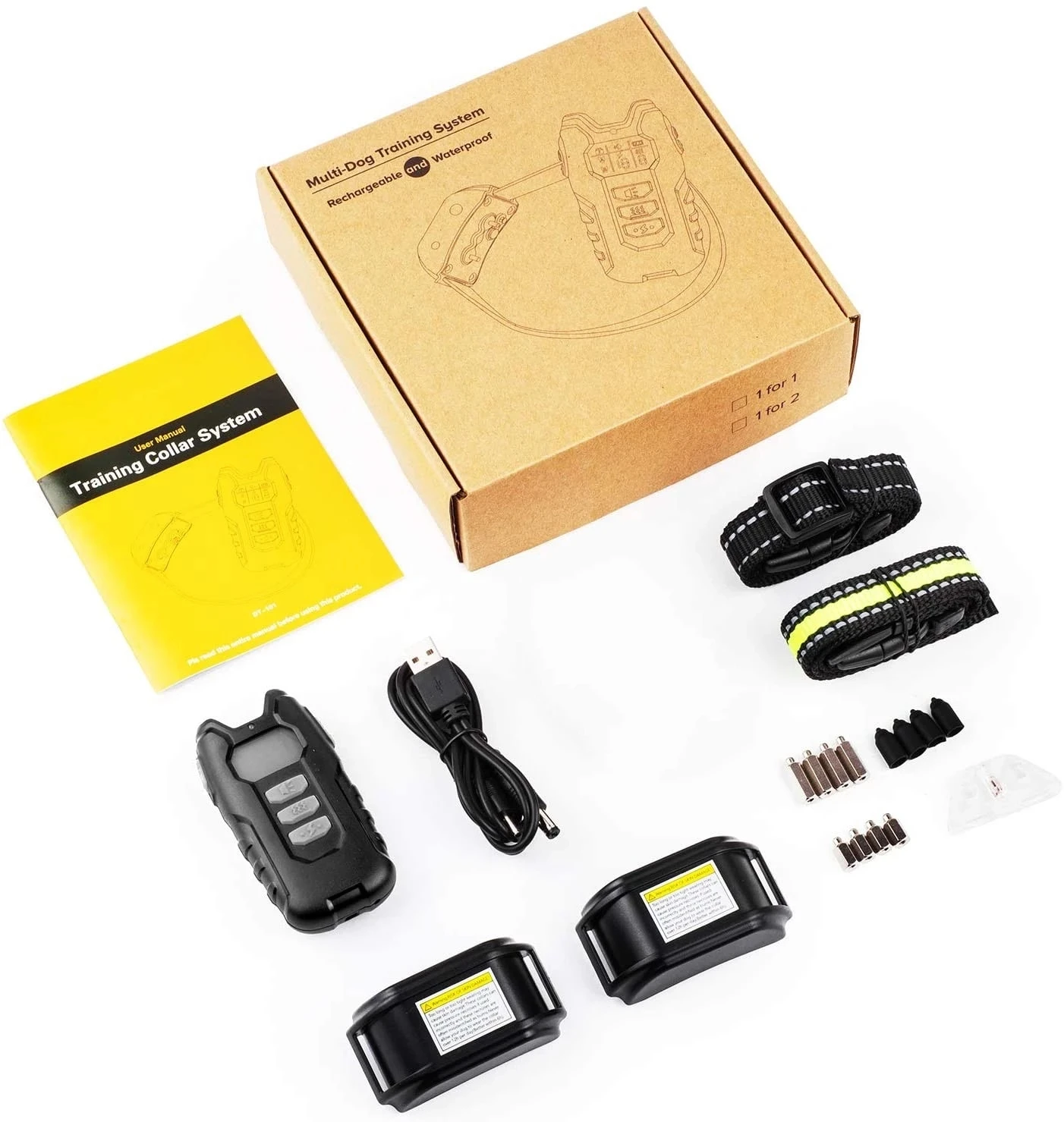 

800m Electric Dog Training Collar Waterproof Rechargeable Remote Control Vibration Anti-Bark With LCD Display for Dogs