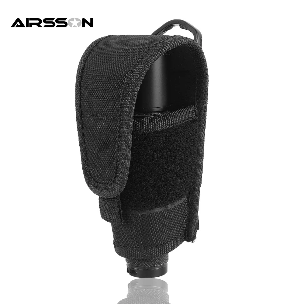 Тактический чехол для фонарика с зажимом нейлоновый военный переноски ремнем