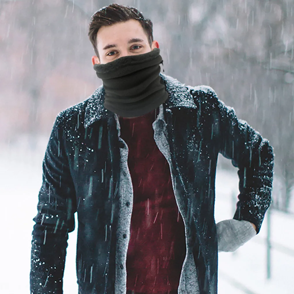 

2020 Unisex Winter Scarf Men Women Warm Knitted Ring Scarves Thick Elastic Scarf Mufflers Neck Warmer Winter Plush Scarf Collar