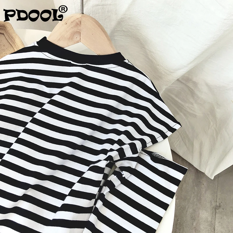 

Spring Spring Baby Girls Casual Off-the-shoulder Striped T Shirts Kids All-match Loose Long Sleeve Tees Baby Girl Clothes