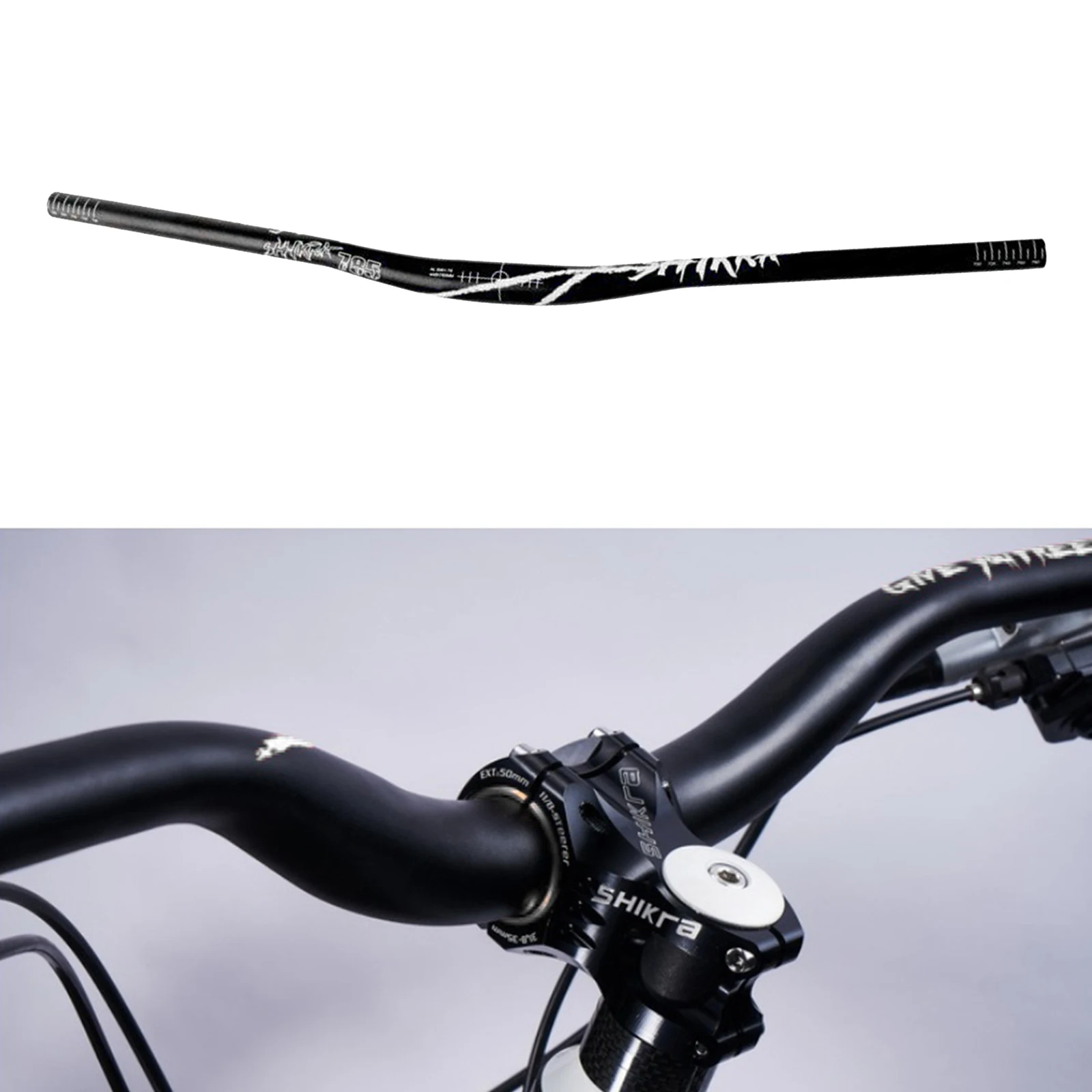 

785mm MTB Bend Handlebar φ31.8mm Mountain Road Bike Riser Bar Downhill DH Bicycle Racing Hi-Rise Bars Replacement