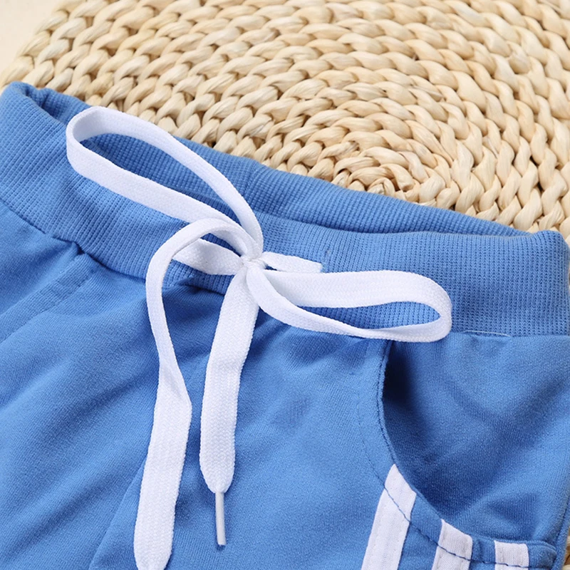 Детские Свободные повседневные хлопковые шаровары в полоску на шнуровке|Брюки| |