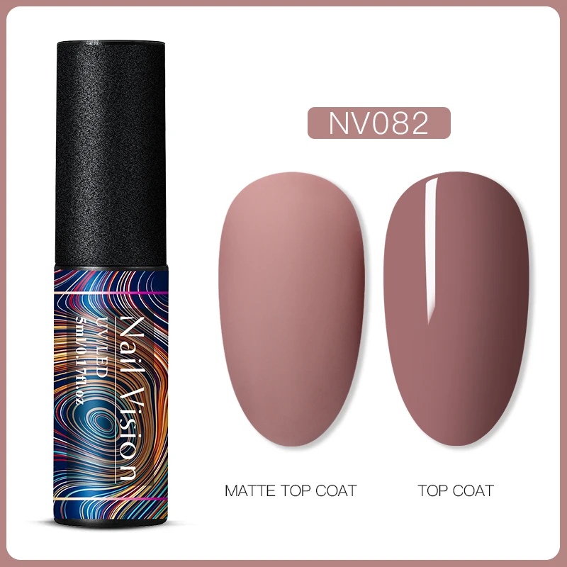 Nail Vision 60 цветов Матовый УФ-гель для ногтей 5 мл чистый цвет ногтей матовое верхнее покрытие Замачивание ногтей гель лак маникюрный лак - Цвет: AAS06677