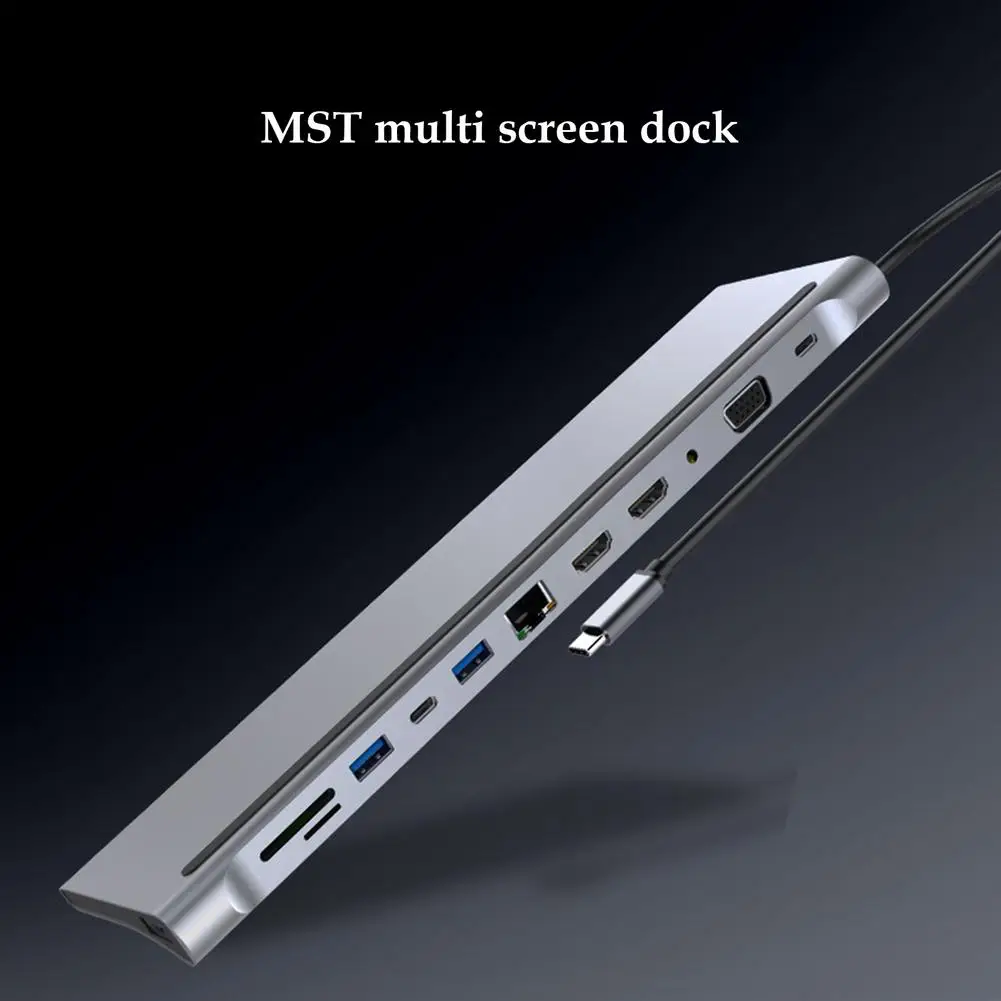 

12 In 1 USB Type C HUB Dual HDMI-compatible Ethernet USB 3.0 Audio Jack Multiport 4-port USB Adapter HUB For MacBook