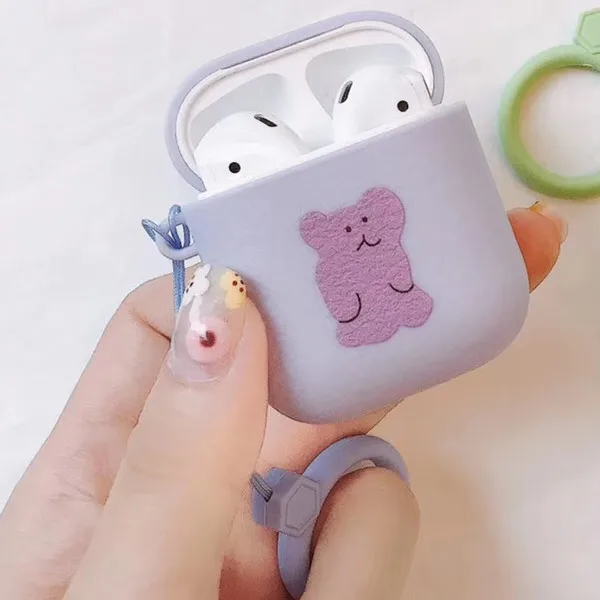 Силиконовые наушники INS Rainbow Чехол для Apple AirPods, беспроводные Bluetooth наушники для зарядки, чехол для Airpods - Цвет: 2