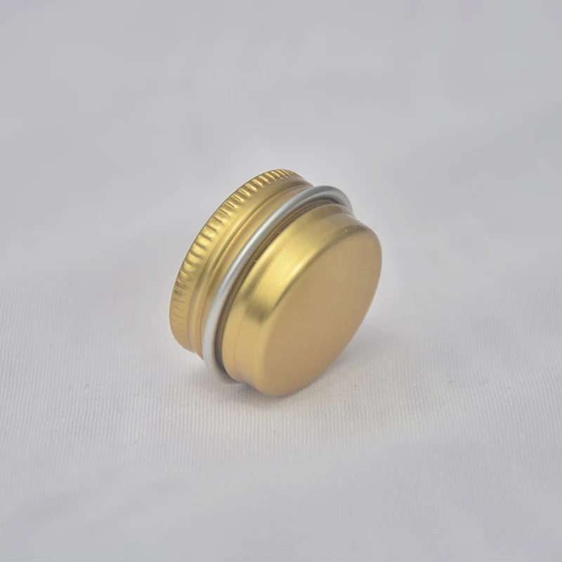 Пустые Золотые алюминиевые банки 100 шт./лот косметические контейнеры с крышками