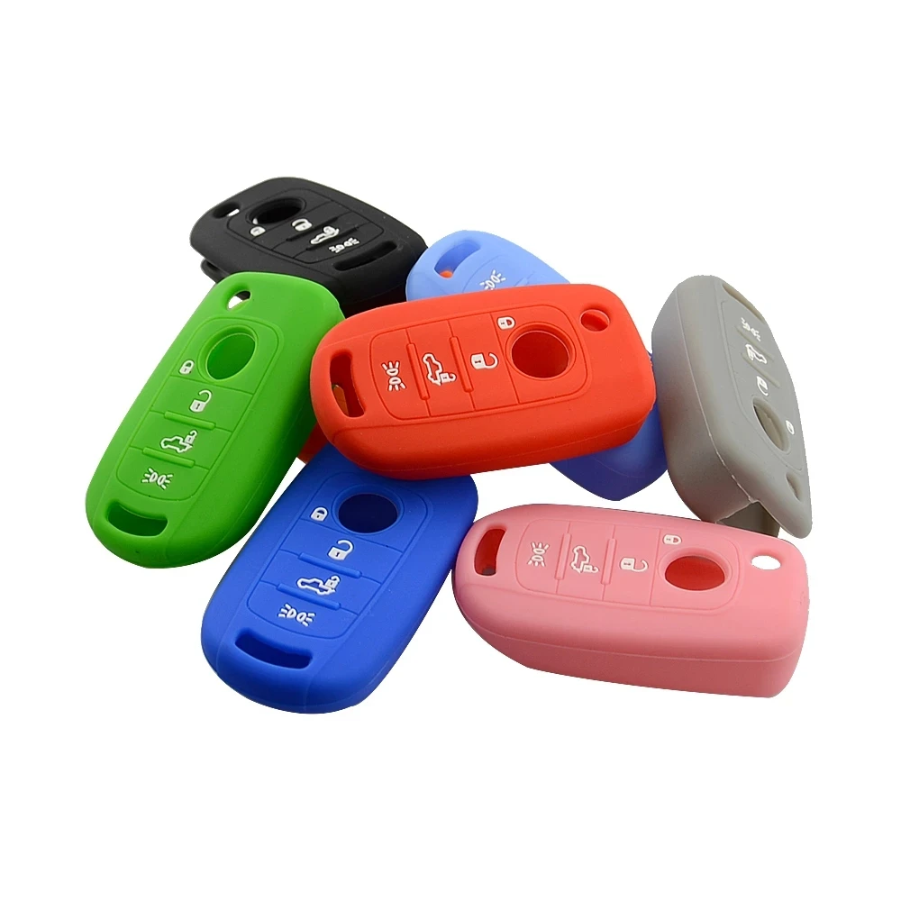 Автомобильный силиконовый чехол OkeyTech с 4 кнопками чехол-брелок для Fiat Egea 500X Toro Tipo