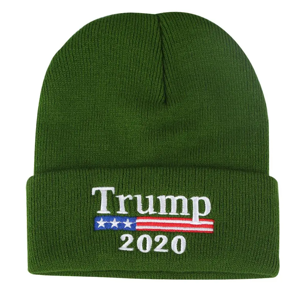США Трамп 2020 вязаная шапка с вышивкой американская шапочка флагом темно синие