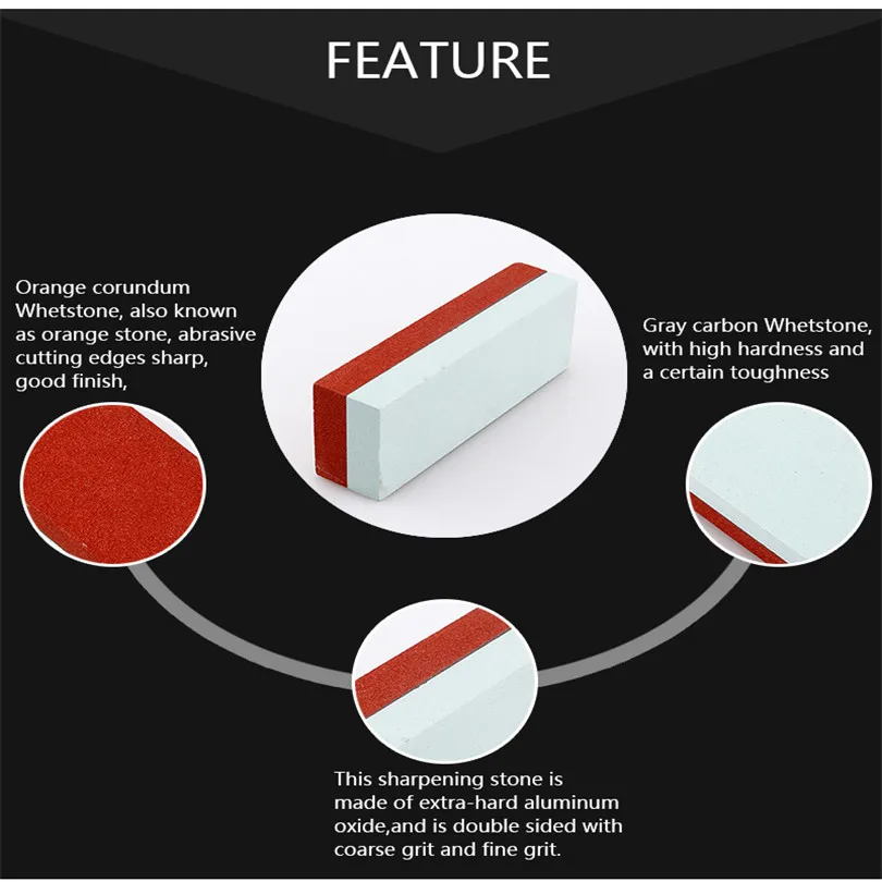 Kitchen Knife Sharpener Two Sides Sharpening Stone Whetstone Polishing Tool Accessories | Дом и сад