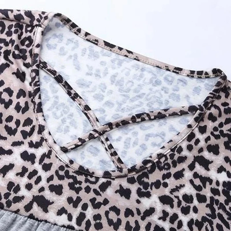 

Blouses Women Clothing Casual Leopard Print Short Sleeve Top Streetwear Shirts for Female Clothing Blouse