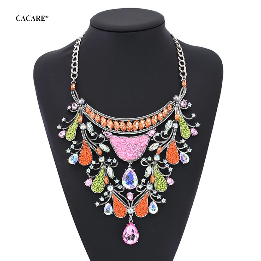 

Big Pendent Large Necklace Maxi Women CHEAP Fashion Chain Jewelery Collares Metal Statement F2994 CACARE 4 Colors