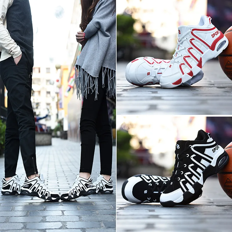 

Новые кроссовки с воздушной подушкой для пар, Баскетбольная обувь, дышащая обувь для мужчин и женщин, спортивная обувь для студентов, модная...