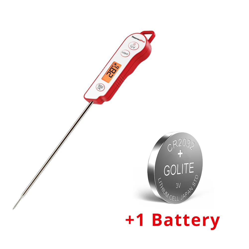 1 Battery Термопро TP15 водоцифровой Кухонный Термометр для приготовления мяса, шашлыков, воды, духовки, термометр, зонд с подсветкой экрана - Цвет: 1 Battery