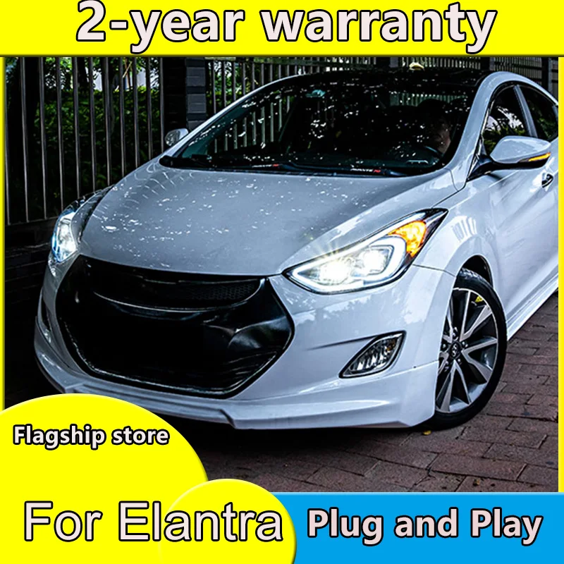 Автостайлинг для 2012-2016 Hyundai Elantra фары MD светодиодные DRL Q5 Биксеноновые линзы