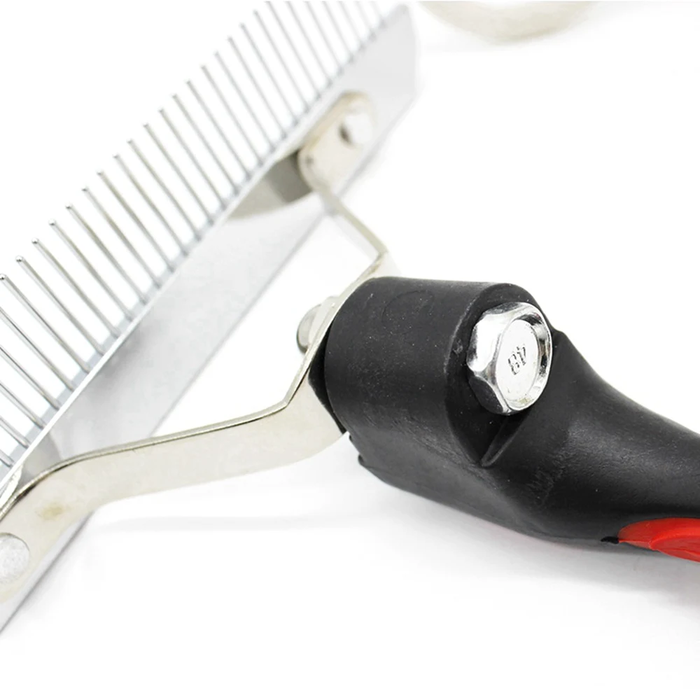 Резиновая Ручка расческа для домашних животных из нержавеющей стали гребень