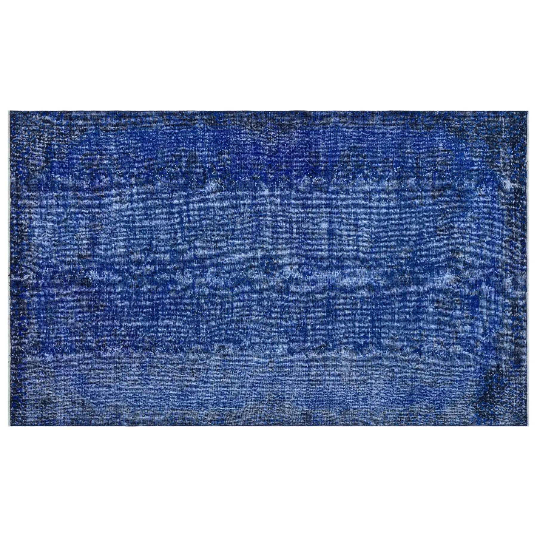 

Blue Real handmade Wool Rug, Unique Area Rug Livingroom Bedroom Kitchen Rug 1335