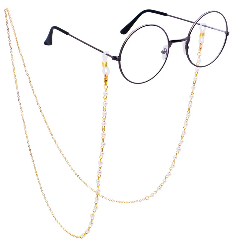 Женская цепочка для очков чтения элегантная с металлическими шнурами