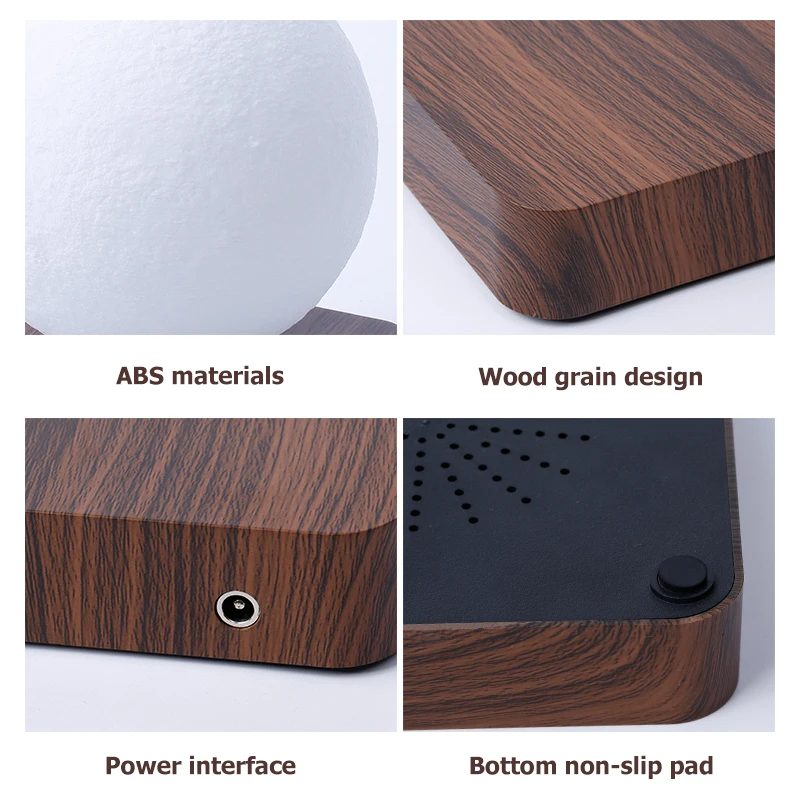 

Creative Magnetic Suspension Floating Simulation Moon Lamp 3D Levitation LED Light 3 Colors Rotating Lamp Home Decor Ornaments