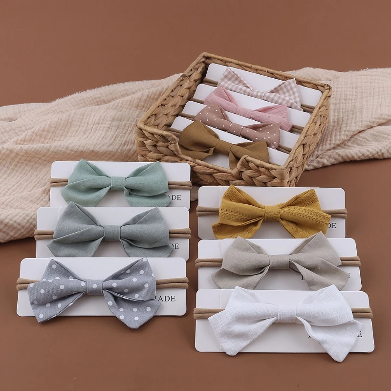 

Baby Elastic Hair Band Princess Bows Headband Soft Cotton Headwear for Newborn Infants Girls Hair Accessories Photograph