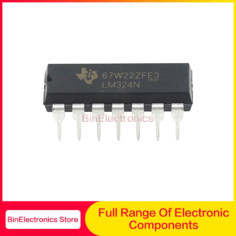 

5PCS Original Authentic Straight Plug LM324N Lm324 324 Chip Operational Amplifier Four-way DIP-14