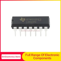 5pcs original authentic straight plug lm324n lm324 324 chip operational amplifier four way dip 14