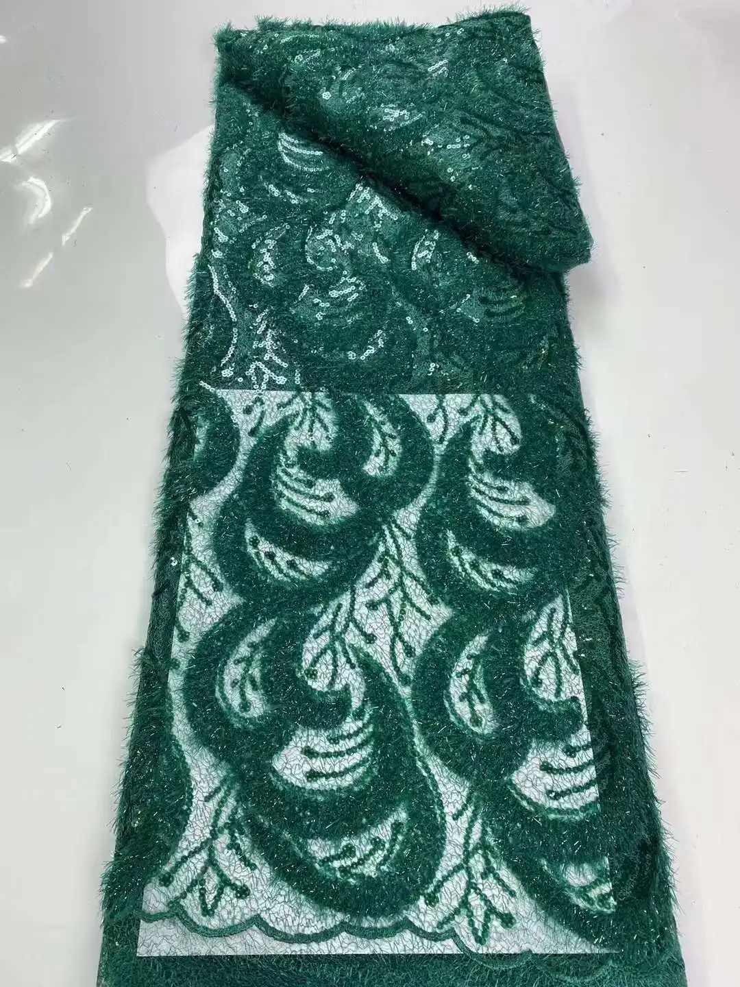 

African Laces 2022 High Quality Embroidered Sequin Sequence Fabric French lace Embroidery Lace Luxury For Party DPS1-5