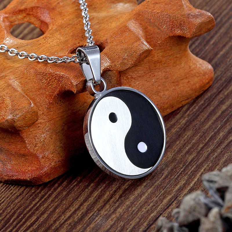 Хит классический китайский кулон Тай Чи Инь Ян баккуи ожерелье серебряного