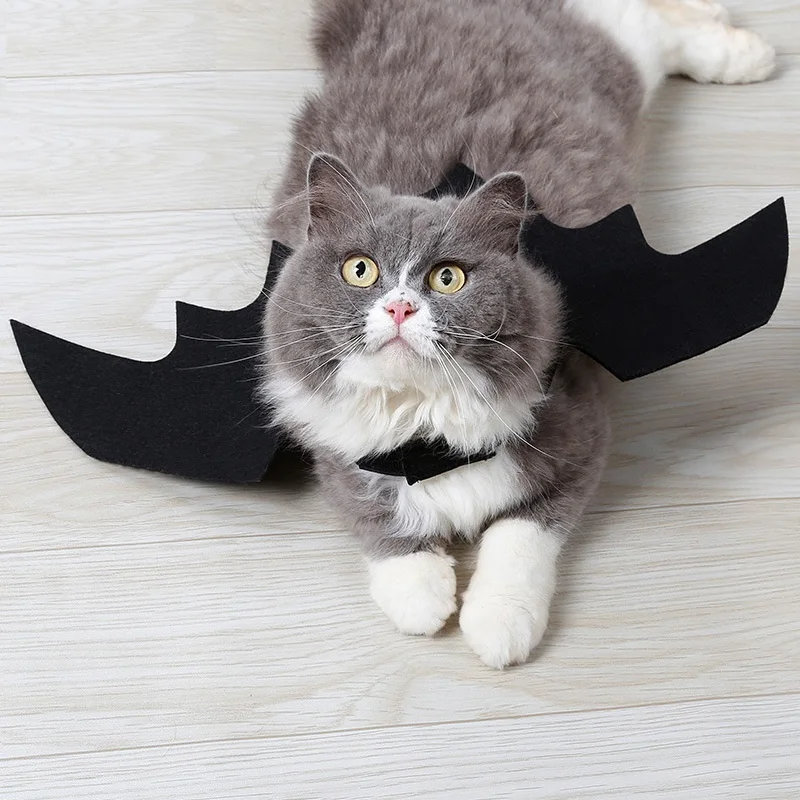 

Halloween Costume for Pets Funny Cats Cosplay Dog Clothes Teddy Playing Pet Accessories Small Dogs Bat Wings