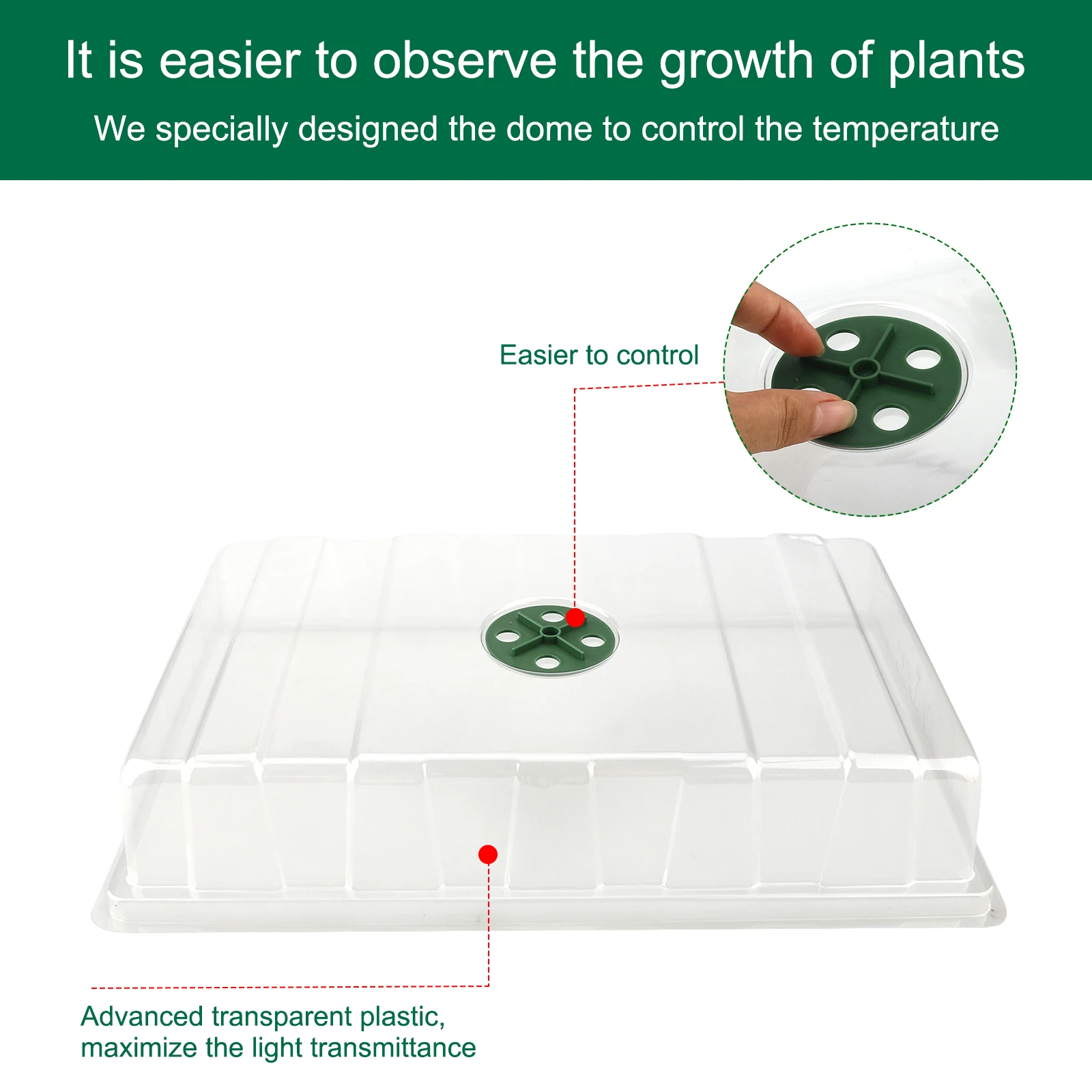 

3pcs 40 Holes Seedling Tray Extra Strength Seed Germination Plant Flower Pots Garden Nursery Germination Box Plateau Semis