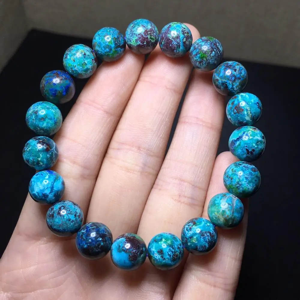 Модный браслет из натурального феникса с бусинами синего камня|Орнаменты| |