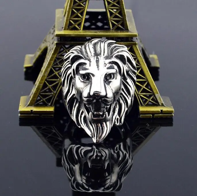 Горячая 2017 мода панк лев Кольцо Золото Цвет винтажный вид мужские ювелирные